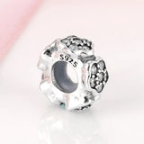 S925 Silver Spacer Beads & Diamond Flower Bracelet DIY Kit