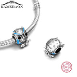 S925 Sterling Silver Owl Charm Bead for Bracelet DIY Jewelry Making