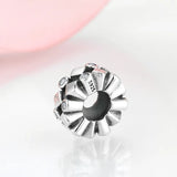 S925 Sterling Silver Diamond Snow Series Spacer Beads