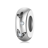 S925 Sterling Silver Beads DIY Accessories Zircon Jewelry Spacer Beads