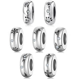 S925 Sterling Silver Beads DIY Accessories Zircon Jewelry Spacer Beads