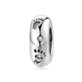 S925 Sterling Silver Beads DIY Accessories Zircon Jewelry Spacer Beads