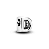 S925 Sterling Silver Beads with Logo 24 Letters DIY for Girls Charms