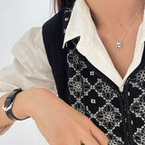 S925 Beating Heart Necklace Crown Heart Necklace