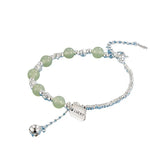 S925 Sterling Silver Bell Square Retro Hand National Style Bracelet