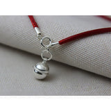 Sterling Silver Bells Anklet Foot Jewelry Red Rope Chain Anklets