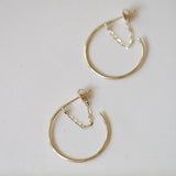 Sterling Silver Big Circle Hoop Earrings 14K Plated Ear Wedding Party