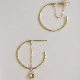 Sterling Silver Big Circle Hoop Earrings 14K Plated Ear Wedding Party