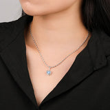 S925 Birthstone Necklace Platinum Zircon Jewelry