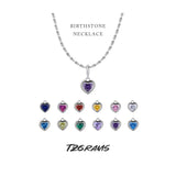 S925 Birthstone Necklace Platinum Zircon Jewelry
