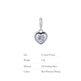 S925 Birthstone Necklace Platinum Zircon Jewelry