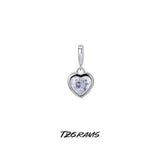 S925 Birthstone Necklace Platinum Zircon Jewelry