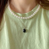 S925 Sterling Silver Agate Necklaces for Women Chokers