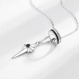 S925 Sterling Silver Cross Necklace Men's Hip-hop Star Pendant Necklace