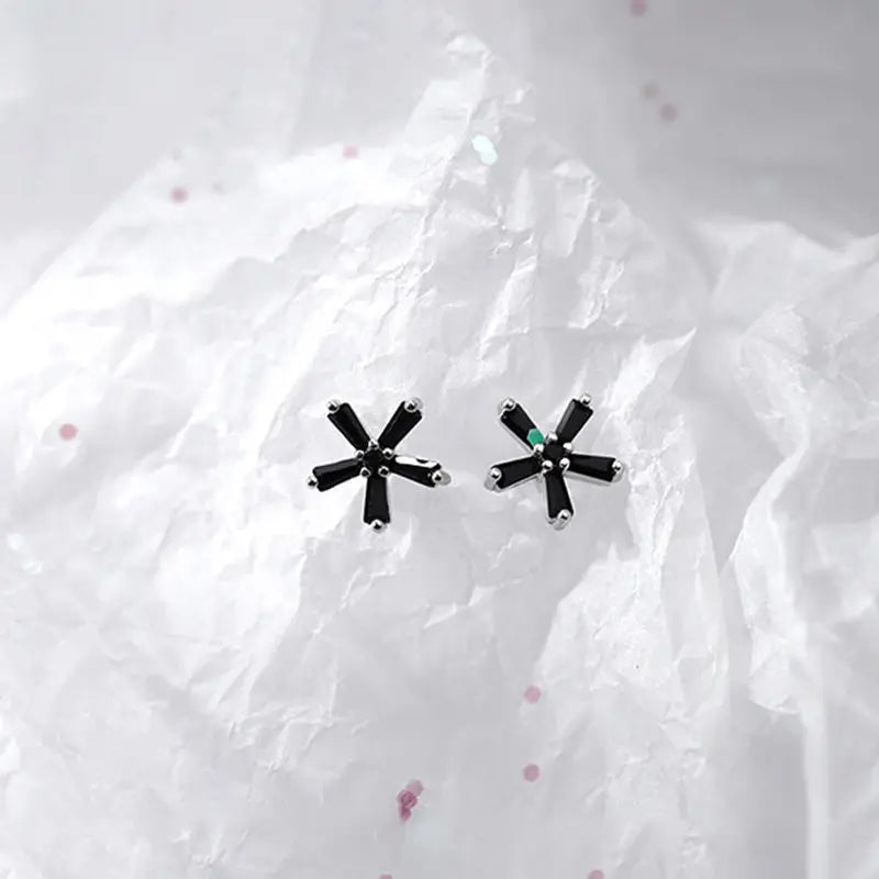 S925 Flower Earrings & Small Earrings High Cold Wind Versatile Female