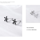 S925 Flower Earrings & Small Earrings High Cold Wind Versatile Female