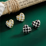 S925 Silver Heart Earrings Women Jewelry Wedding Party Gift