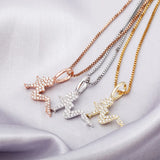 S925 Silver Ice Out Body Pendants Necklace for Men Hip Hop