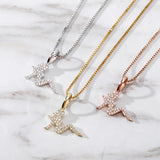 S925 Silver Ice Out Body Pendants Necklace for Men Hip Hop