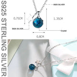 Sterling Silver Bead Pendant Necklace with Star Charm Gift
