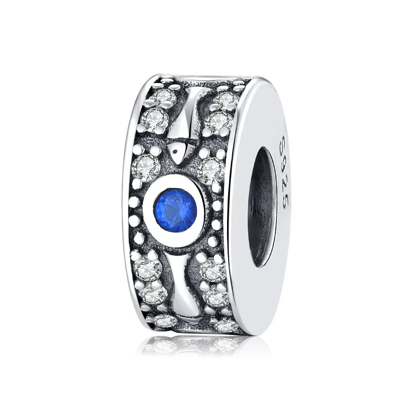 S925 Sterling Silver Sparkling Spacer Beads for DIY Bracelet Necklace