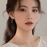 S925 Sterling Silver Water Drops Butterfly Earrings Tassel Earrings