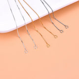 S925 Sterling Silver Box Chain Bracelet DIY Jewelry Material