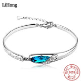 S925 Crystal Lover Bracelet Engagement Wedding Jewelry