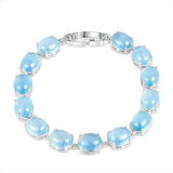 S925 Silver Malay Jade Tennis Bracelet Natural Gemstone Bangle