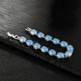 S925 Silver Malay Jade Tennis Bracelet Natural Gemstone Bangle