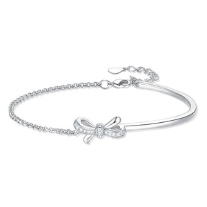 Sterling Silver Bracelet with Diamond Mosaic, Women's Jewelry