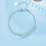 Sterling Silver Bracelet with Diamond Mosaic, Women's Jewelry