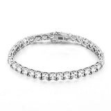 S925 Silver CZ Tennis Bracelet Stone 3-6mm Party Engagement
