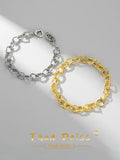 Sterling Silver Bracelet Heart-Shaped Buckle Hip-Hop Niche