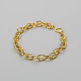Sterling Silver Bracelet Heart-Shaped Buckle Hip-Hop Niche
