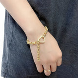 S925 Silver Bracelet Heart Buckle Hip-Hop Style