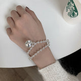 925 Silver Ball Bracelet for Women Student Jewelry