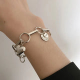 S925 Silver Bracelet Peach Heart Love Girl Jewelry
