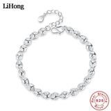 S925 Sterling Silver Hollow Bracelet Women Engagement Jewelry Gift