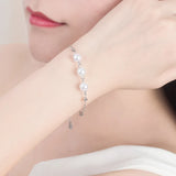 925 Sterling Silver Lucky Clover Bracelet Delicate Jewelry For Women