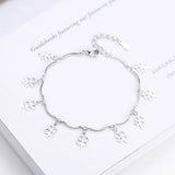 S925 Sterling Silver Lucky Clover Bracelet Sweet Delicate Jewelry