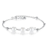 925 Sterling Silver Lucky Clover Bracelet Delicate Jewelry For Women