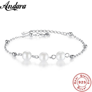 925 Sterling Silver Lucky Clover Bracelet Delicate Jewelry For Women