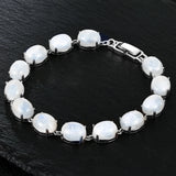 925 Silver Moonstone Gemstone Tennis Bracelet Anniversary Gift