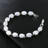 925 Silver Moonstone Gemstone Tennis Bracelet Anniversary Gift