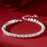 S925 Silver Bracelet Hollow Style Chain Women Jewelry for Wedding