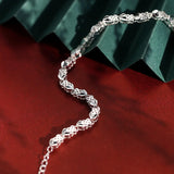 S925 Silver Bracelet Hollow Style Chain Women Jewelry for Wedding