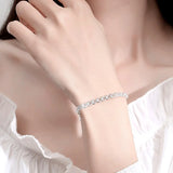 S925 Silver Bracelet Hollow Style Chain Women Jewelry for Wedding