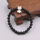 S925 Silver Bracelet Goldfish Agate Beads Link Gift
