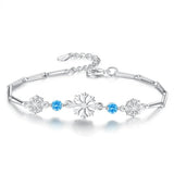 S925 Snowflake Bracelet, Delicate Christmas Jewelry for Women